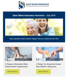 Dave Silver Insurance Agency Newsletter - July 2018